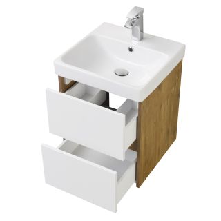 Тумба под раковину Акватон Сканди 45см белый/дуб рустикальный 1A251601SDZ90